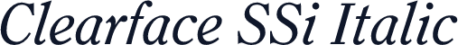 Clearface SSi Italic