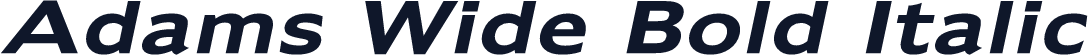 Adams Wide Bold Italic