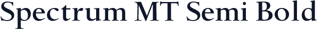 Spectrum MT Semi Bold
