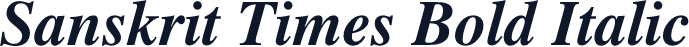 Sanskrit Times Bold Italic