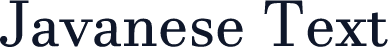 Javanese Text