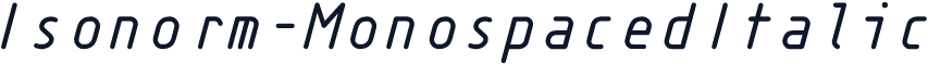 Isonorm-MonospacedItalic