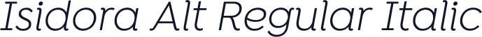 Isidora Alt Regular Italic