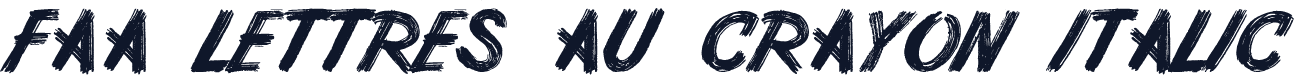 FAA Lettres Au Crayon Italic