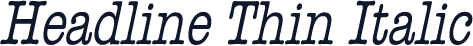 Headline Thin Italic