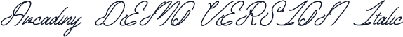 Arcadiny DEMO VERSION Italic