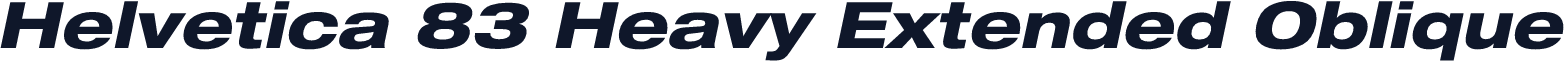 Helvetica 83 Heavy Extended Oblique