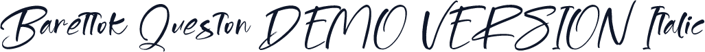 Barettok Queston DEMO VERSION Italic