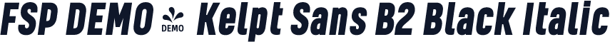 FSP DEMO - Kelpt Sans B2 Black Italic