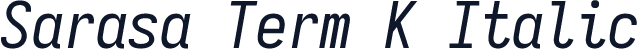 Sarasa Term K Italic