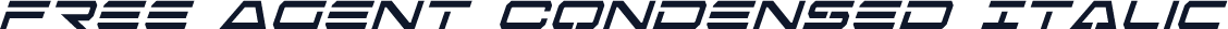 Free Agent Condensed Italic