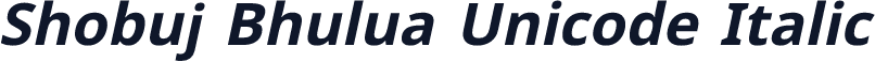 Shobuj Bhulua Unicode Italic