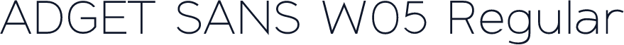 ADGET SANS W05 Regular