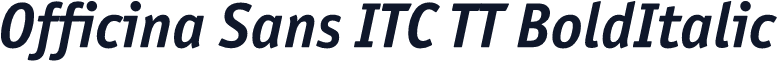 Officina Sans ITC TT BoldItalic
