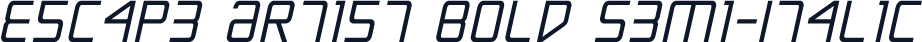 Escape Artist Bold Semi-Italic