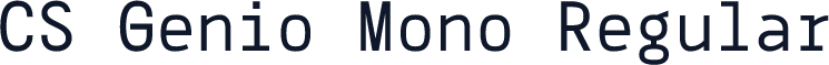 CS Genio Mono Regular