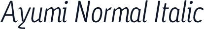 Ayumi Normal Italic
