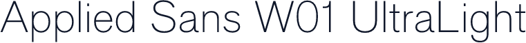 Applied Sans W01 UltraLight