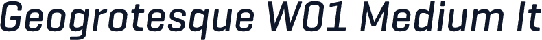 Geogrotesque W01 Medium It