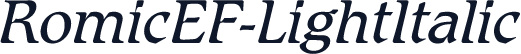 RomicEF-LightItalic