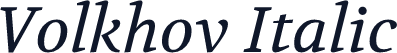 Volkhov Italic