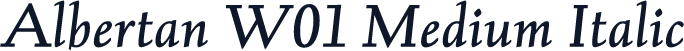 Albertan W01 Medium Italic