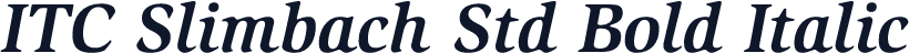ITC Slimbach Std Bold Italic
