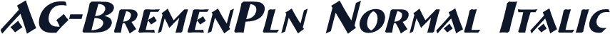 AG-BremenPln Normal Italic
