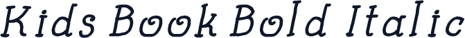 Kids Book Bold Italic