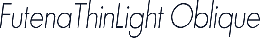 FutenaThinLight Oblique