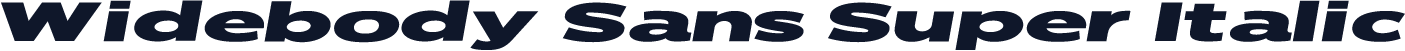 Widebody Sans Super Italic