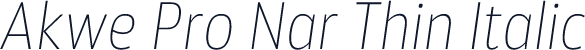 Akwe Pro Nar Thin Italic