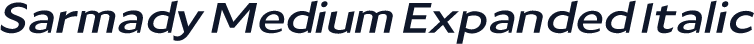 Sarmady Medium Expanded Italic