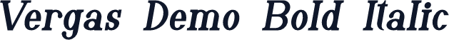 Vergas Demo Bold Italic
