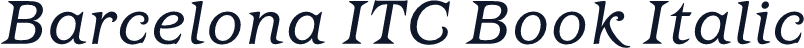 Barcelona ITC Book Italic