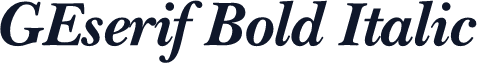 GEserif Bold Italic