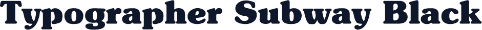 Typographer Subway Black