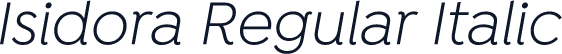 Isidora Regular Italic