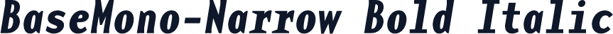 BaseMono-Narrow Bold Italic