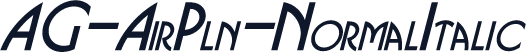 AG-AirPln-NormalItalic