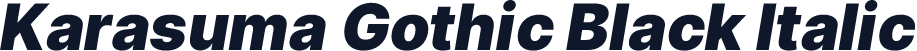 Karasuma Gothic Black Italic