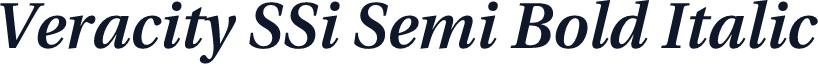 Veracity SSi Semi Bold Italic