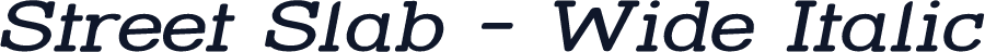 Street Slab - Wide Italic