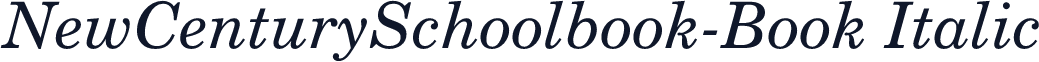 NewCenturySchoolbook-Book Italic