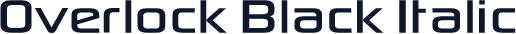 Overlock Black Italic
