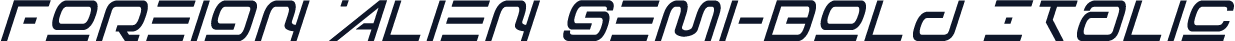 Foreign Alien Semi-Bold Italic