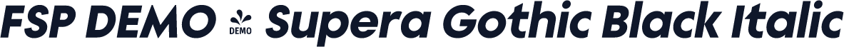 FSP DEMO - Supera Gothic Black Italic