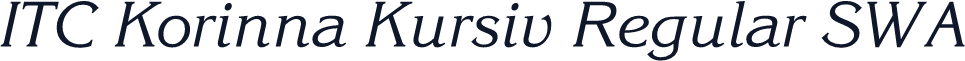 ITC Korinna Kursiv Regular SWA