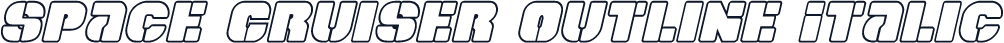 Space Cruiser Outline Italic