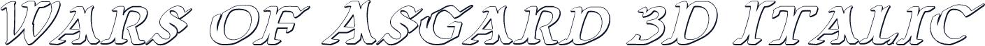 Wars of Asgard 3D Italic